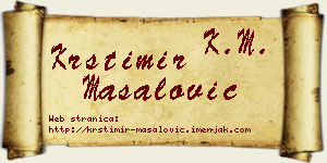 Krstimir Masalović vizit kartica